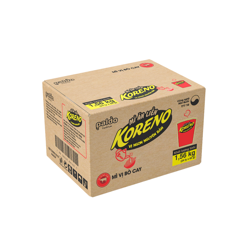 Koreno Instant Noodles Hot Beef Flavor Cup